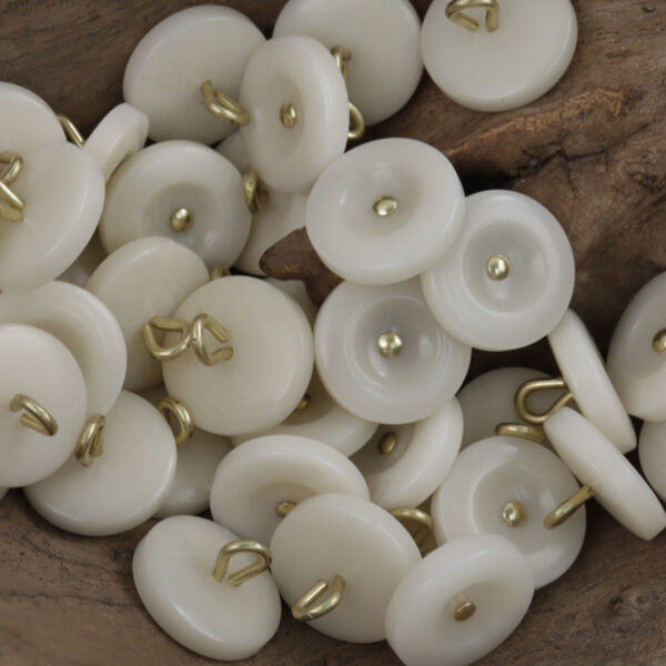 Natural Tagut Nut Corozo Buttons with Metal Shanks  15mm Round - Lots of Buttons