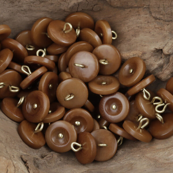 Natural Tagut Nut Corozo Buttons with Metal Shanks  15mm Round - Lots of Buttons