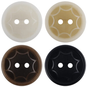 Round Two Hole Octagram Natural Tagut Nut Buttons 10pcs - Lots of Buttons