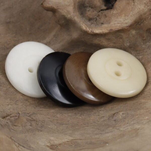 Round Two Hole Octagram Natural Tagut Nut Buttons 10pcs - Lots of Buttons