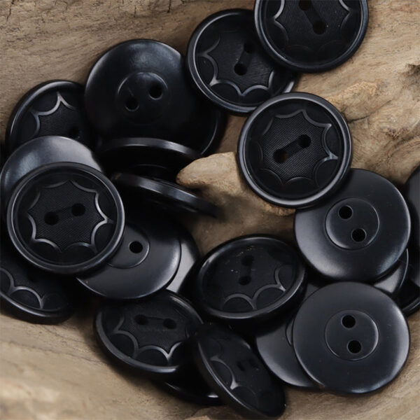 Round Two Hole Octagram Natural Tagut Nut Buttons 10pcs - Lots of Buttons