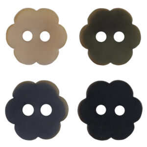 11.5mm Matte Floral Natural Tagut Nut Buttons for Kids 20pcs - Lots of Buttons