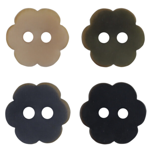 11.5mm Matte Floral Natural Tagut Nut Buttons for Kids 20pcs - Lots of Buttons