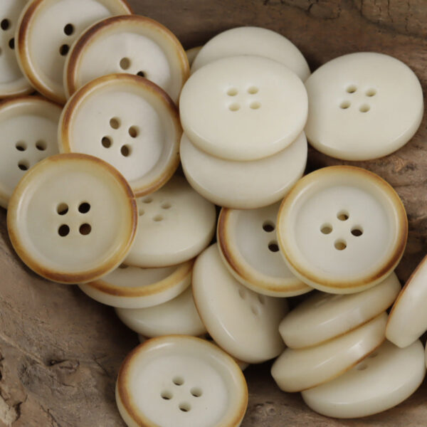 Rustic Charred Green Natural Fruit Buttons for Knitwear Canvas Bags 10PCS - Image 2