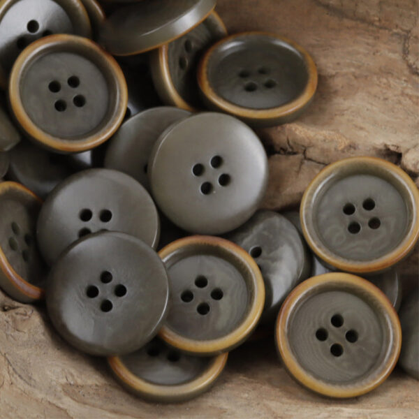 Rustic Charred Green Natural Fruit Buttons for Knitwear Canvas Bags 10PCS - Image 3