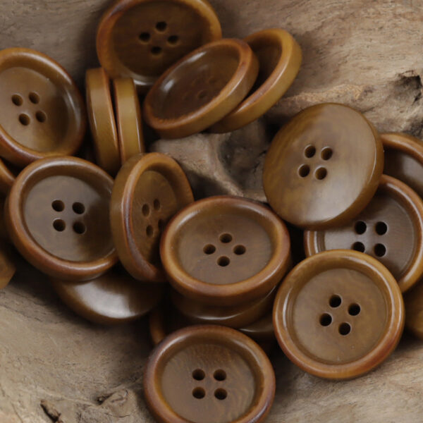 Rustic Charred Green Natural Fruit Buttons for Knitwear Canvas Bags 10PCS - Image 4