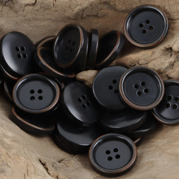 Rustic Charred Green Natural Fruit Buttons for Knitwear Canvas Bags 10PCS - Image 6