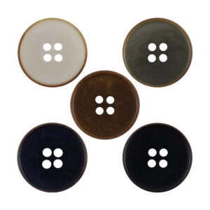 Burnt Vintage Dark Blue Natural Fruit Tagut Nut Buttons 10pcs