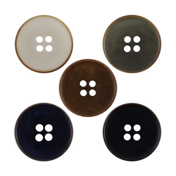 Burnt Vintage Dark Blue Natural Fruit Tagut Nut Buttons 10pcs
