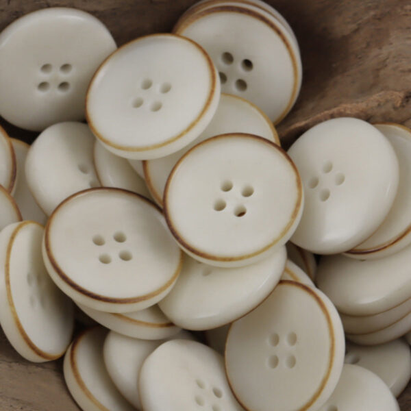 Burnt Vintage Dark Blue Natural Fruit Tagut Nut Buttons 10pcs - Image 2