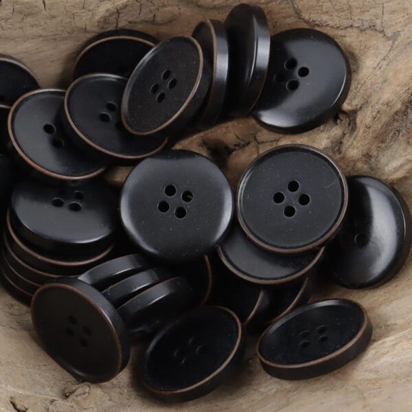 Burnt Vintage Dark Blue Natural Fruit Tagut Nut Buttons 10pcs - Image 6