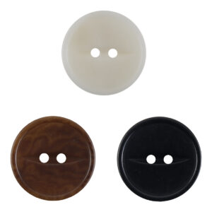 Round Two Hole Fish-Eye Thin-Edged Natural Corozo Buttons,10pcs 