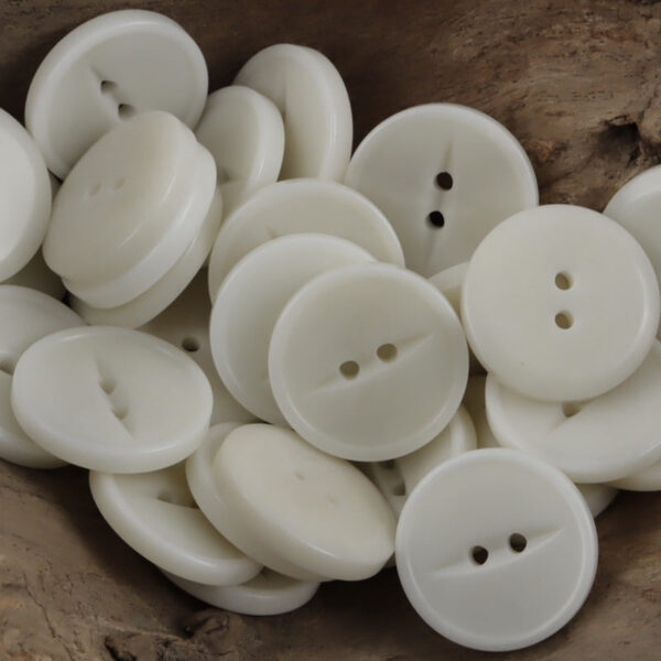 Round Two Hole Fish-Eye Thin-Edged Natural Corozo Buttons,10pcs