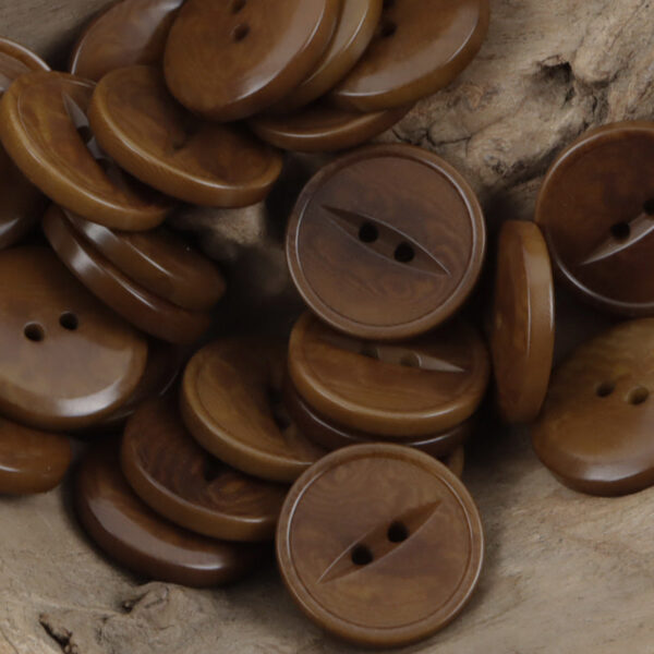 Round Two Hole Fish-Eye Thin-Edged Natural Corozo Buttons,10pcs