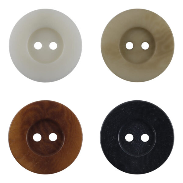 Classic Black White Two-Hole Tagut Nut Buttons for Knitted Cardigans 10pcs