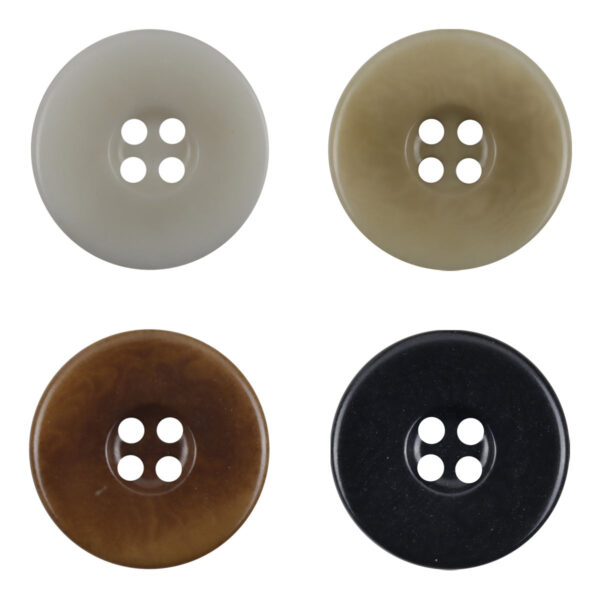 Wide Border Natural Palm Fruit Tagut Nut Buttons 10pcs - Lots of Buttons