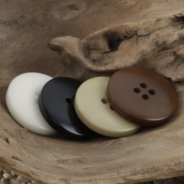 Wide Border Natural Palm Fruit Tagut Nut Buttons 10pcs - Lots of Buttons
