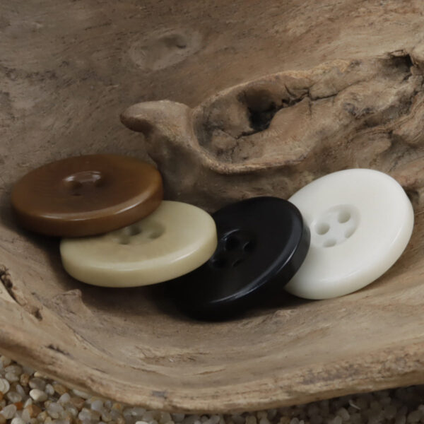 Wide Border Natural Palm Fruit Tagut Nut Buttons 10pcs - Lots of Buttons