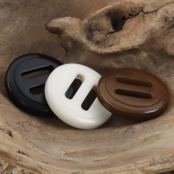 Retro Natural Tagut Nut Long-Eye Adjustable Slider Buckle 10PCS - Image 2