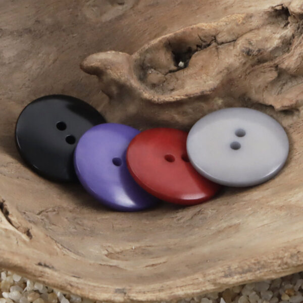 Eco-Friendly Dual-Circles Purple-Grey Tagua Nut Buttons 10pcs