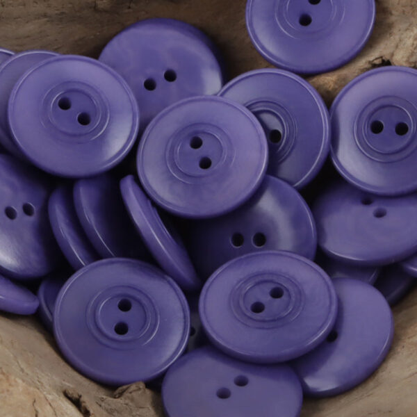 Eco-Friendly Dual-Circles Purple-Grey Tagua Nut Buttons 10pcs