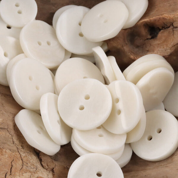 Curved Wave Natural Corozo Tagua Nut Buttons 10PCS