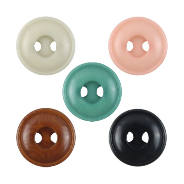 Creative Circle Two-Hole Natural Tagua Nut Buttons,10pcs