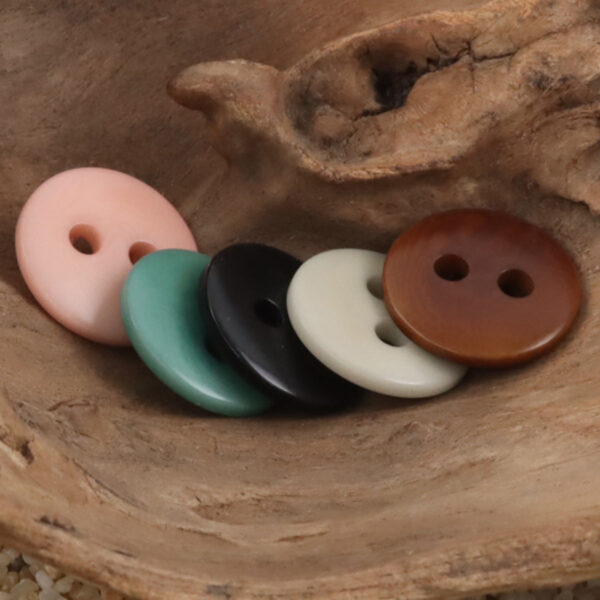 Creative Circle Two-Hole Natural Tagua Nut Buttons,10pcs
