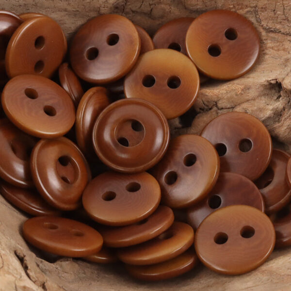 Creative Circle Two-Hole Natural Tagua Nut Buttons,10pcs