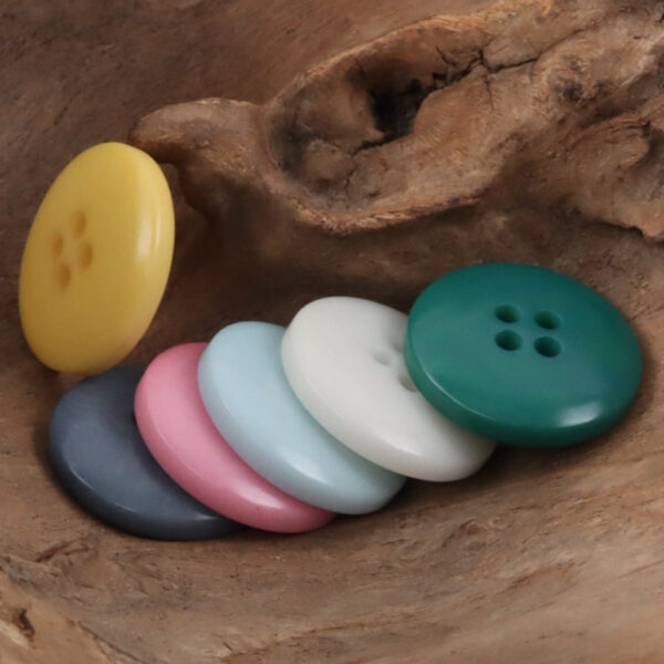 Dopamine-Colored Simple Natural Corozo Buttons 10pcs