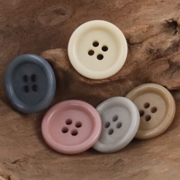 Dopamine-Colored Simple Natural Corozo Buttons 10pcs