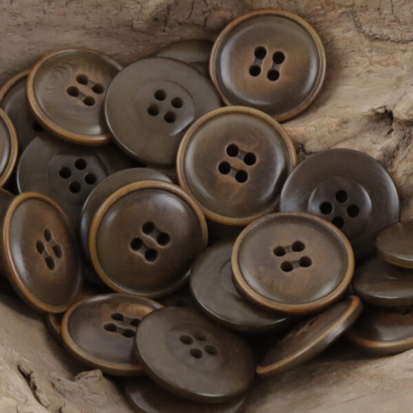 Vintage Fire-Burned Natural Tagua Nut Buttons 10pcs