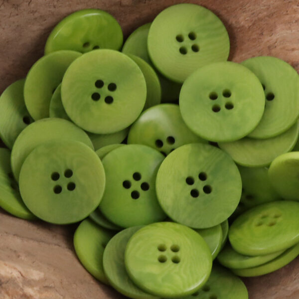 Flat Grass Green Tagut Nut Buttons for Nature-Inspired Clothing 20 Pack - Image 2
