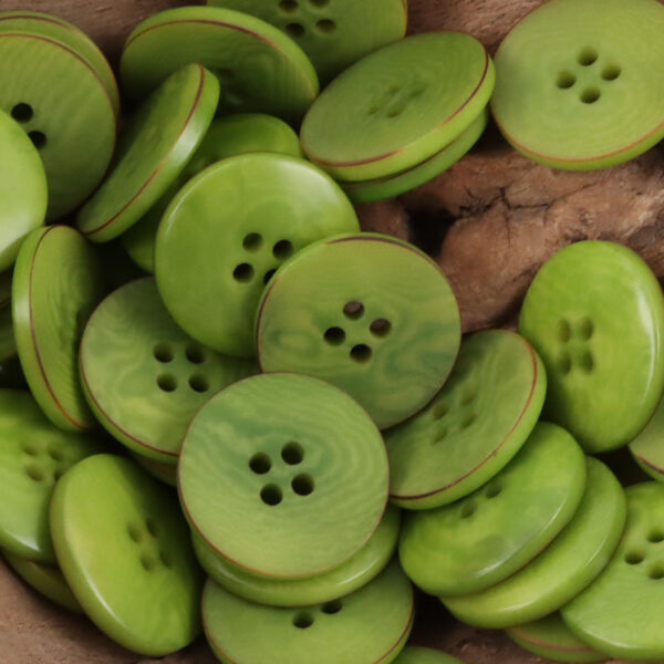 Flat Grass Green Tagut Nut Buttons for Nature-Inspired Clothing 20 Pack - Image 4