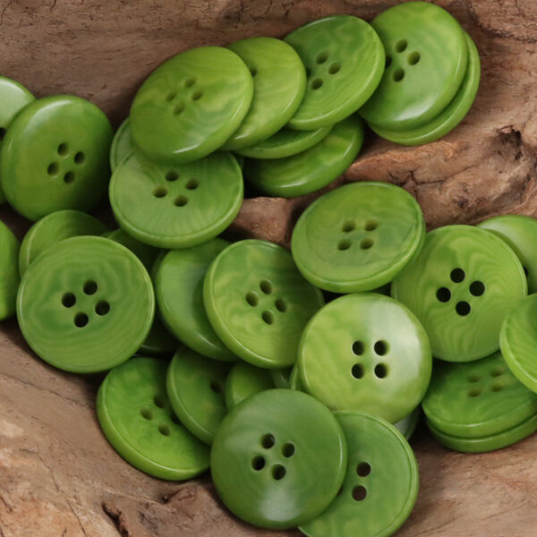 Flat Grass Green Tagut Nut Buttons for Nature-Inspired Clothing 20 Pack - Image 5