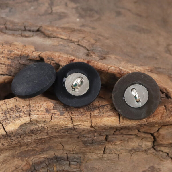 15mm Matte Coffee Natural Fruit Buttons with Metal Stems for Suit Cuffs 10pcs - Image 2