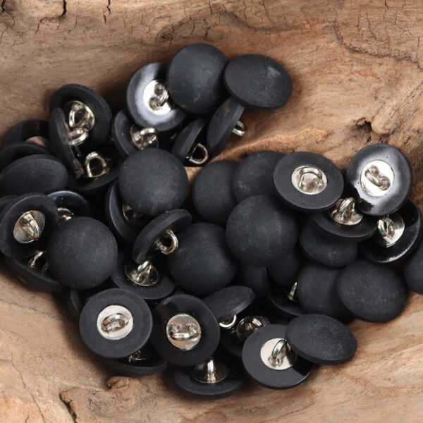 15mm Matte Coffee Natural Fruit Buttons with Metal Stems for Suit Cuffs 10pcs - Image 4