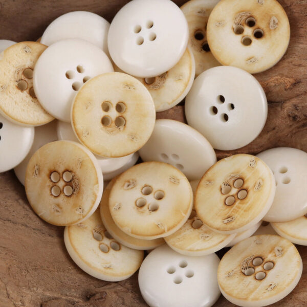 Iris Natural Tagut Nut Buttons for Haute Couture Suits 5pcs - Image 3