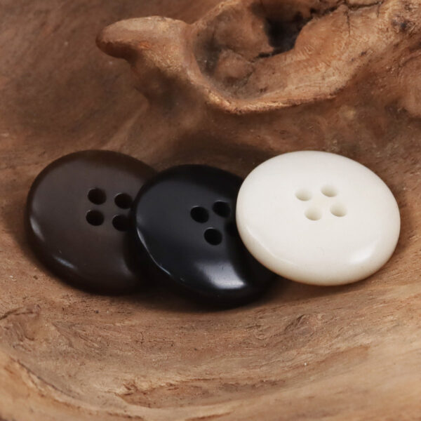 Burnt Coffee Corozo Tagut Nut Buttons for Hoodies Shirts 10pcs - Image 2