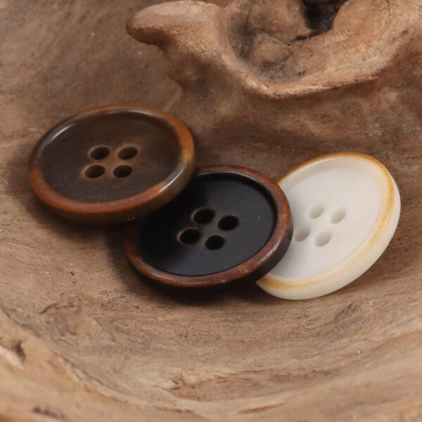 Burnt Coffee Corozo Tagut Nut Buttons for Hoodies Shirts 10pcs - Image 3