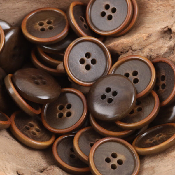 Burnt Coffee Corozo Tagut Nut Buttons for Hoodies Shirts 10pcs - Image 5