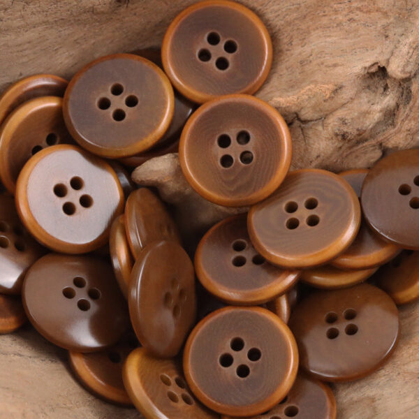 Vintage Caramel Palm Fruit Buttons Flame-Edged,10pcs