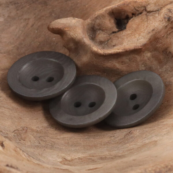 21mm Hemp Gray 2-Hole Tagut Nut Buttons for Linen Clothing 10pcs - Image 2