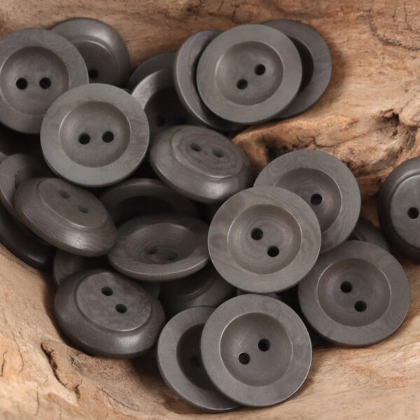 21mm Hemp Gray 2-Hole Tagut Nut Buttons for Linen Clothing 10pcs - Image 3