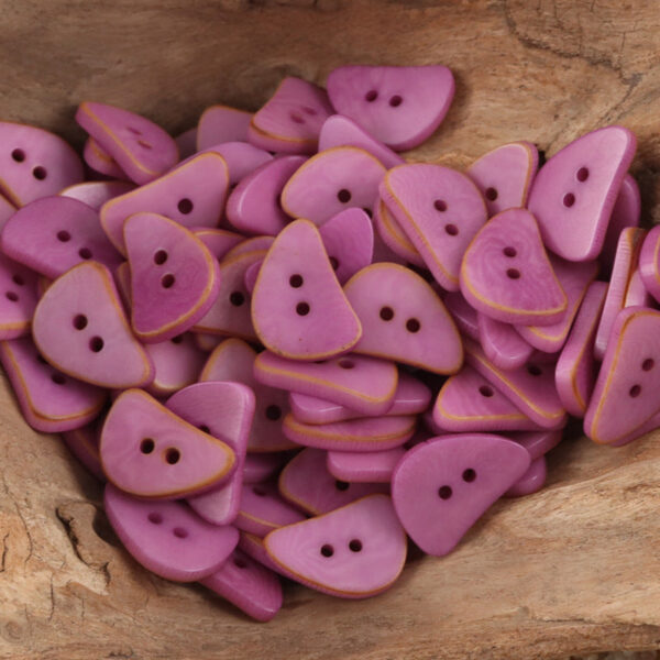 Cute Crescent Moon Natural Corozo Buttons 10PCS