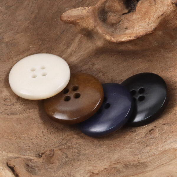 Burnt Dark Blue Tagut Nut Buttons for Suits,Sweater 10pcs - Image 2