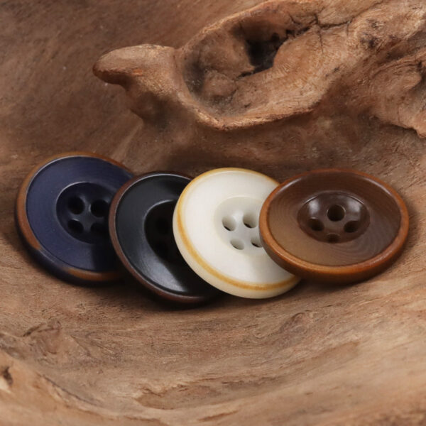 Burnt Dark Blue Tagut Nut Buttons for Suits,Sweater 10pcs - Image 3