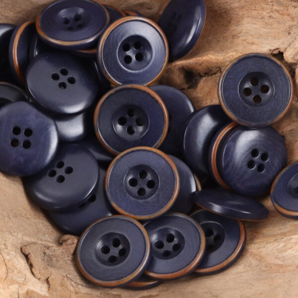 Burnt Dark Blue Tagut Nut Buttons for Suits,Sweater 10pcs - Image 6
