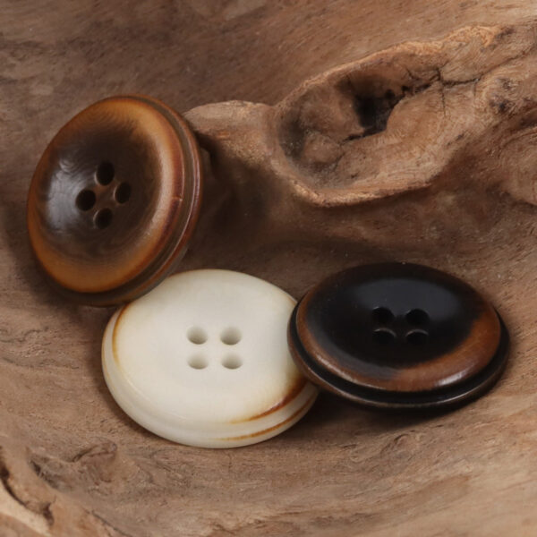 Burnt Beige Fruit Buttons for Pure Linen Suit Coats - 10pcs - Image 3