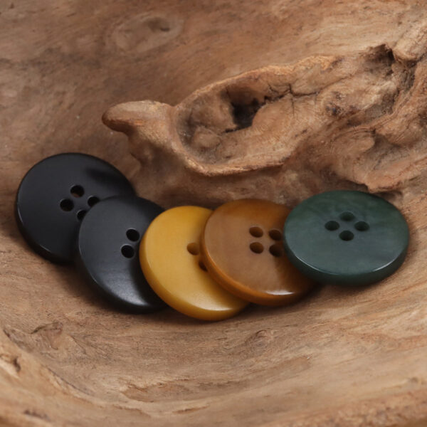 Dark Green Creative Half-Cut Tagut Nut Buttons for Retro Elegant Dresses 10pcs - Image 2